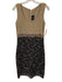 St. John Couture Size 4/6 Beige, Black & White Wool Blend Knit Tweed Dress Set Beige, Black & White / 4/6