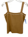 St. John Size S Tan & White No Fabric Tag Square Neck Sleeveless Knit Top Tan & White / S