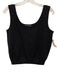 St. John Basics Size S Black Missing Fabric Tag Sleeveless Knit Ribbed Hem Top Black / S