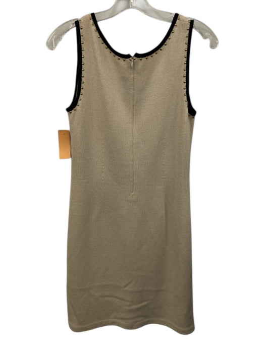 St. John Collection Size 4/2 Cream Beige & Black No Fabric Tag Knit Dress Set Cream Beige & Black / 4/2