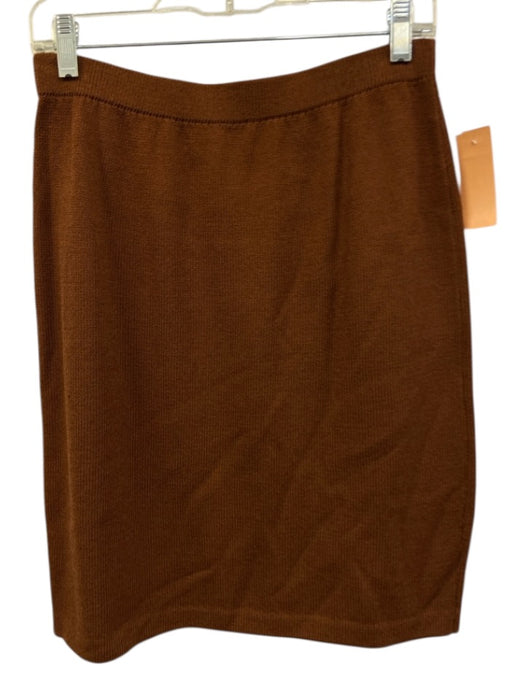 St. John Collection Size 6 Rust Brown No Fabric Tag Elastic Waistband Knit Skirt Rust Brown / 6