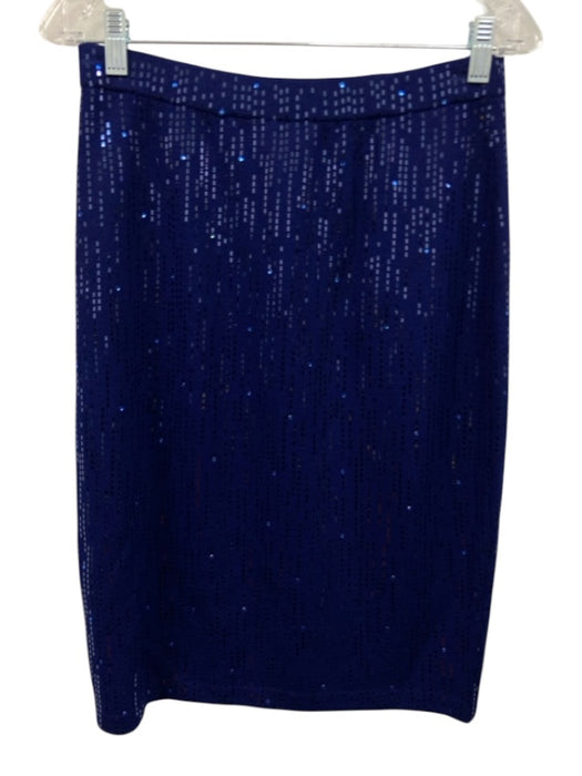 St. John Evening Size 10/8 Blue No Fabric Tag Elastic Waistband Knit Skirt Set Blue / 10/8
