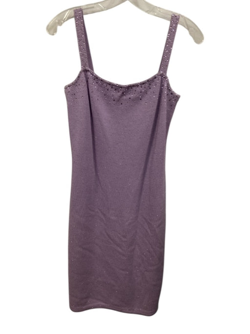 St. John Evening Size 4 Light Purple No Fabric Tag Knit Rhinestone Dress Light Purple / 4