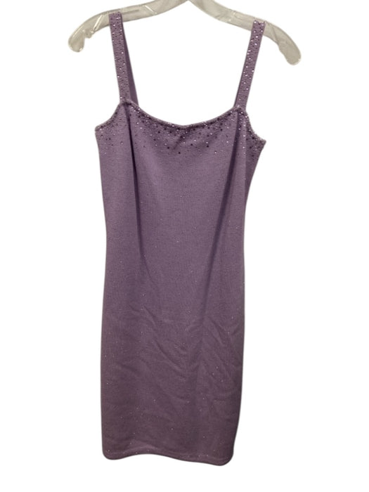 St. John Evening Size 4 Light Purple No Fabric Tag Knit Rhinestone Dress Light Purple / 4