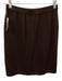 St. John Size 6 Chocolate Brown No Fabric Tag V Neck & Toggle Clasps Knit Skirt Chocolate Brown / 6