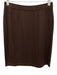 St. John Size 6 Chocolate Brown No Fabric Tag V Neck & Toggle Clasps Knit Skirt Chocolate Brown / 6