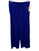 St. John Sport Size S Blue Wool Blend Drawstring Waist Gold Accent Knit Pants Blue / S