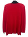 St. John Size 2/6 Red & Black No Fabric Tag Suede Collar Neck Skirt Set Red & Black / 2/6