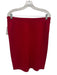 St. John Size 2/6 Red & Black No Fabric Tag Suede Collar Neck Skirt Set Red & Black / 2/6