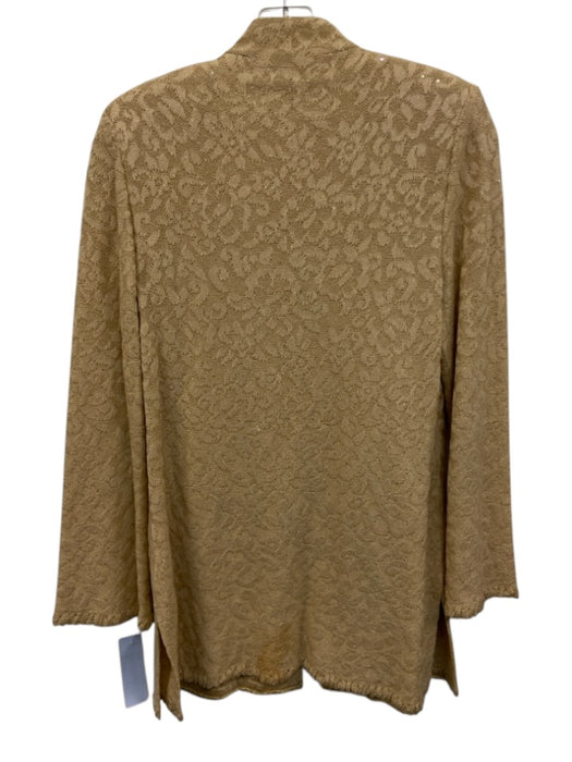 St. John Size 4 Beige Wool Blend Ornamental Toggle Clasps Jacquard Floral Jacket Beige / 4