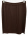 St. John Size 6 Chocolate Brown No Fabric Tag V Neck & Toggle Clasps Skirt Set Chocolate Brown / 6