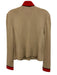 St. John Size 8 Beige, Red, & Black No Fabric Tag Mock Neck Gold button Jacket Beige, Red, & Black / 8