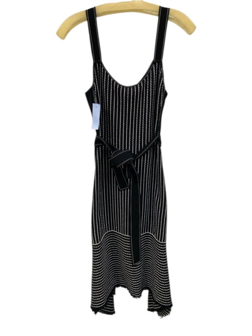 Derek Lam 10 Crosby Size 2 Black & White Polyamide Blend Sleeveless Knit Dress Black & White / 2