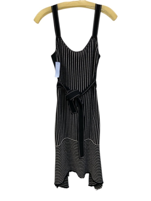 Derek Lam 10 Crosby Size 2 Black & White Polyamide Blend Sleeveless Knit Dress Black & White / 2