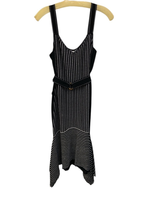 Derek Lam 10 Crosby Size 2 Black & White Polyamide Blend Sleeveless Knit Dress Black & White / 2
