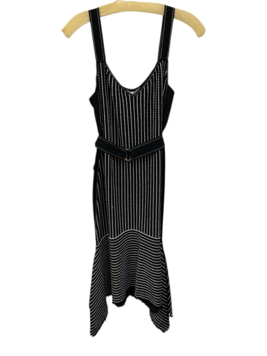 Derek Lam 10 Crosby Size 2 Black & White Polyamide Blend Sleeveless Knit Dress Black & White / 2