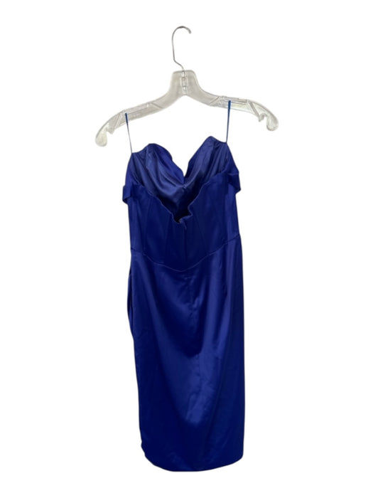 Bardot Size M Purple Polyester Blend Strapless Corset Slit Midi Gown Purple / M