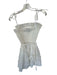 V. Chapman Size 4 White Polyester Smocked Spaghetti Strap Trim Detail Mini Dress White / 4