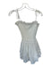 V. Chapman Size 4 White Polyester Smocked Spaghetti Strap Trim Detail Mini Dress White / 4