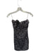 ASTR Size S Graphite Polyester Sequin Strapless Plunge Neck Zip Back Dress Graphite / S