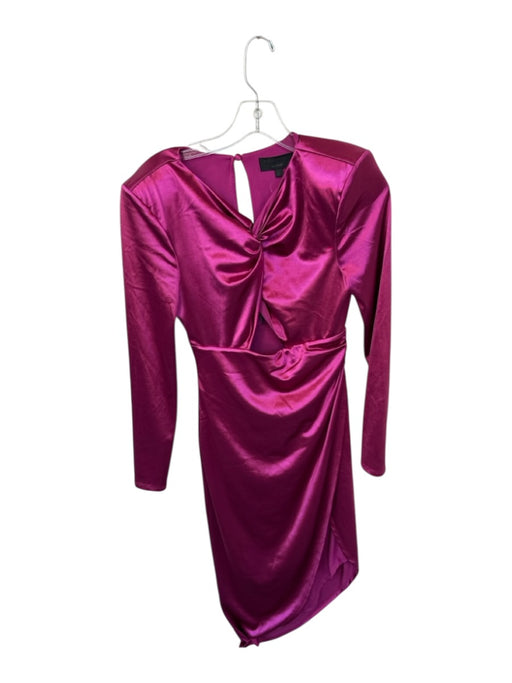 Michael Costello x Revolve Size S Magenta Polyester Blend Metallic Midi Dress Magenta / S