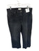 Loft Size 30/10 Black Cotton Blend Wide Leg High Rise Raw Hem Button Fly Jeans Black / 30/10