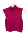 Kerisma Size S/M Magenta Recycled Polyester Blend Knit Sleeveless Mock Neck Top Magenta / S/M