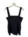 Hutch Size 8 Black Polyester Blend Double Button Sleeveless Front Pockets Romper Black / 8