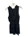 Pinch Size S Black Polyester Ruffle Collar High Neck Tiered Skirt Mini Dress Black / S