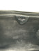 Celine Black Leather Silvertone hardware Clutch Black