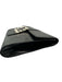 Celine Black Leather Silvertone hardware Clutch Black