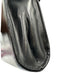 Celine Black Leather Silvertone hardware Clutch Black