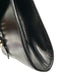 Celine Black Leather Silvertone hardware Clutch Black