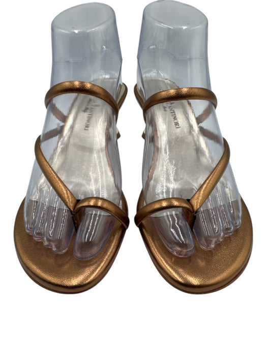 Clorinda Antinori Shoe Size 37 Bronze brown Leather Toe Strap Thong Sandals Bronze brown / 37
