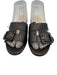 Clorinda Antinori Shoe Size 38 Dark Brown Leather open toe Buckle Mule Sandals Dark Brown / 38