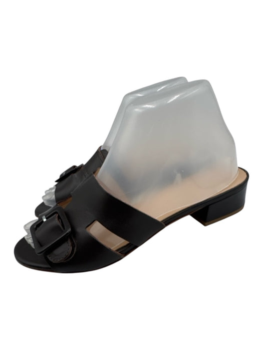 Clorinda Antinori Shoe Size 38 Dark Brown Leather open toe Buckle Mule Sandals Dark Brown / 38