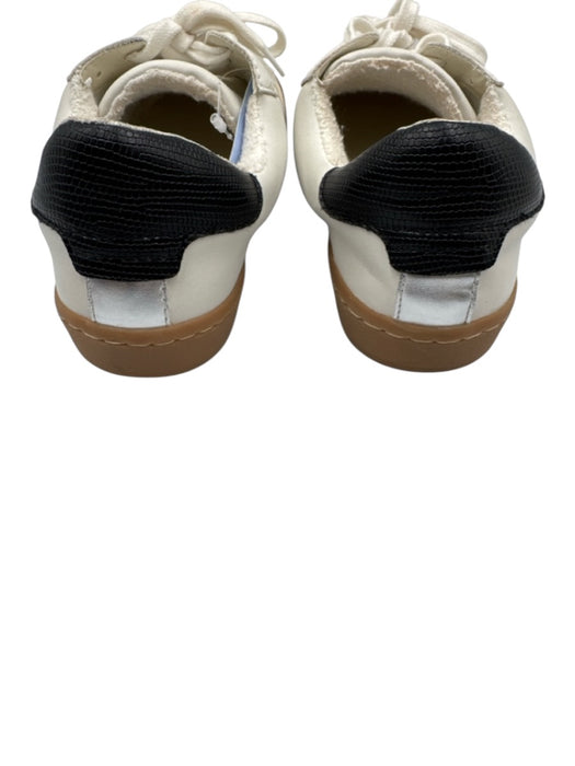 Dolce Vita Shoe Size 8 White, Black & Beige Faux Leather Textile Sneakers White, Black & Beige / 8