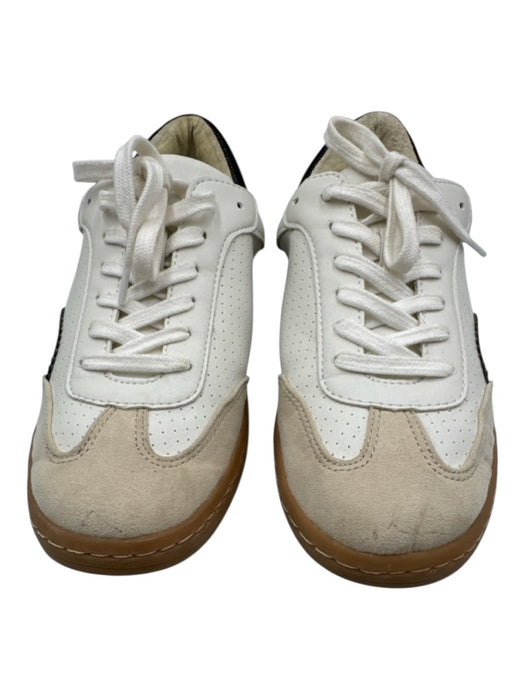 Dolce Vita Shoe Size 8 White, Black & Beige Faux Leather Textile Sneakers White, Black & Beige / 8