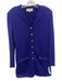 St. John Collection Size 6 Blue Zip Detail Button Front Cardigan Sweater Set Blue / 6