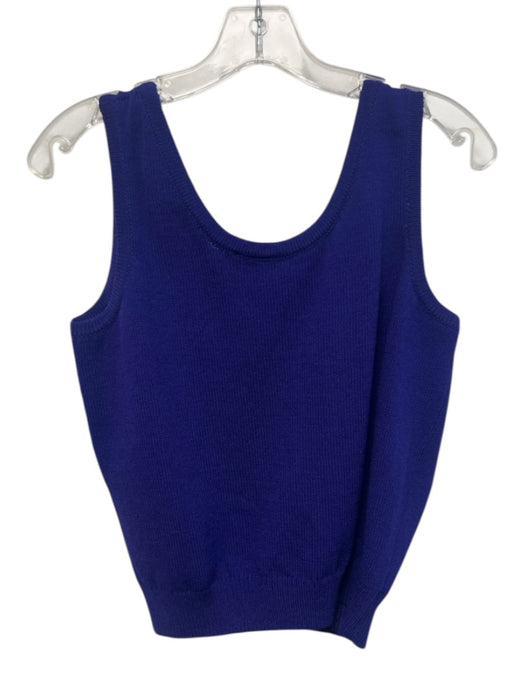 St. John Collection Size 6 Blue Zip Detail Button Front Cardigan Sweater Set Blue / 6