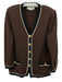 St. John Collection Size 4 Brown & Black goldtone hardware Cardigan Sweater Brown & Black / 4