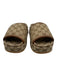 Gucci Shoe Size 39 Brown & Beige Canvas & Leather Guccissima Open Toe Sandals Brown & Beige / 39