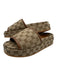 Gucci Shoe Size 39 Brown & Beige Canvas & Leather Guccissima Open Toe Sandals Brown & Beige / 39