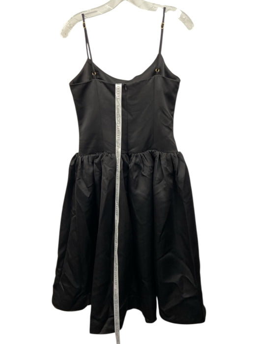 Elliatt Size S Black Polyester Zip Back 3D Bows A Line Skirt Satin Dress Black / S