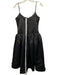 Elliatt Size S Black Polyester Zip Back 3D Bows A Line Skirt Satin Dress Black / S