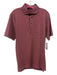 Greyson Size M Pink & Navy Print Polyester Striped Polo Men's Short Sleeve Pink & Navy Print / M