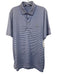 RLX AS IS Size L Blue & White Striped Polo Men's Short Sleeve Blue & White / L
