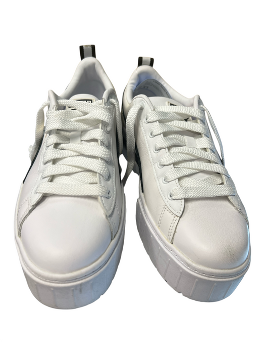 Puma Shoe Size 8.5 White Manmade Material Lace Up Sneaker Platform Logo Shoes White / 8.5