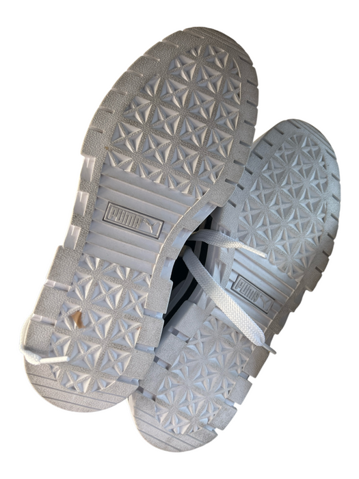 Puma Shoe Size 8.5 White Manmade Material Lace Up Sneaker Platform Logo Shoes White / 8.5