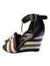 Stuart Weitzman Shoe Size Est 7 Beige Multi Manmade Material Wedge Woven Shoes Beige Multi / Est 7